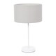 image 1 of ValueLights Charlie White Table Lamp Grey Shade