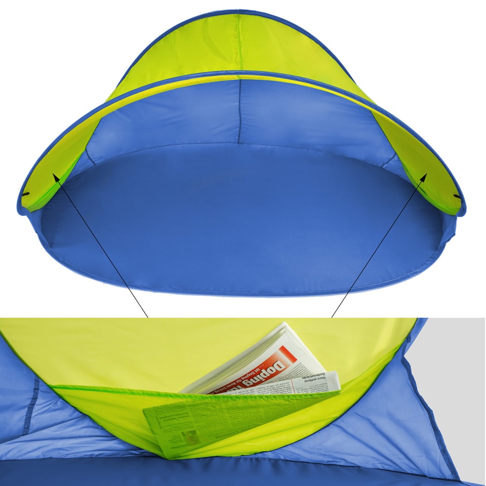 image 1 of Beach tent Jasmin | Blue | blue/yellow | 220 x 120 x 100 cm | 1