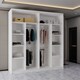 image 4 of Sliding Wardrobes 4u Modern Sliding Door Wardrobe with Full Mirror | 120cm, 150cm, 180cm and 203cm | White, Black, Grey & Oak | White | 203cm