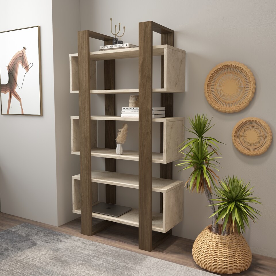 image 1 of Decorotika Reina Bookcase 3-tier H 150 cm x W 90 cm x D 33 cm