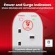 image 5 of Masterplug 6 Socket Extension Lead with Surge Protection, 2m, White