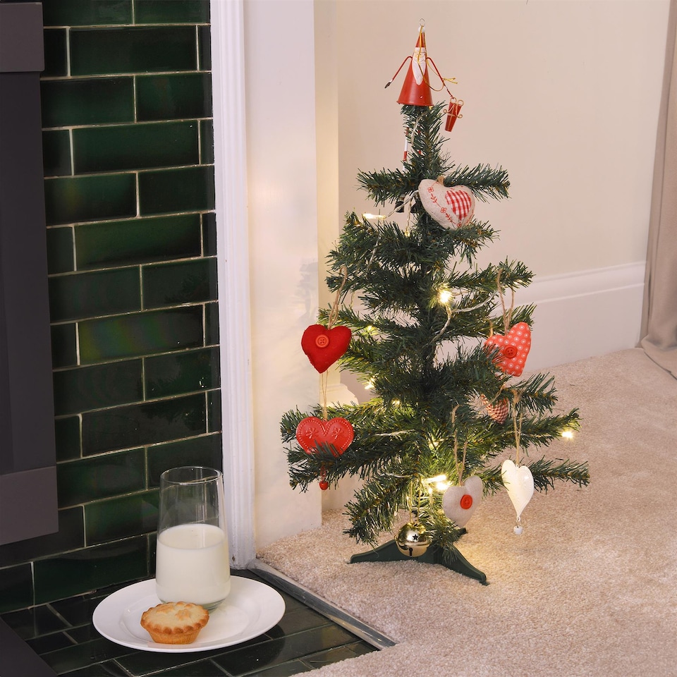 image 1 of Harbour Housewares Artificial Fir Christmas Tree - 60cm - Green