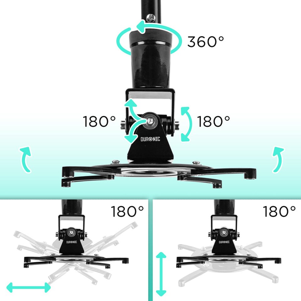 image 1 of Duronic PB02XL Universal Projector Mount Ceiling Wall 10kg Capacity
