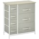 image 1 of HOMCOM Chest of Drawers with 7 Drawers, Fabric Drawers with Large Storage Space, Drawers Dresser with Metal Frame, Adjustable Feet for Bedroom Living Room, Light Grey