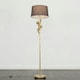 image 2 of ValueLights Hanging Monkey Animal Quirky Modern Gold Floor Lamp With Grey Shade