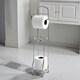 image 1 of Showerdrape Wire Stainless Steel Chrome Toilet Roll Holder & Spare Paper Holder | Silver | 1