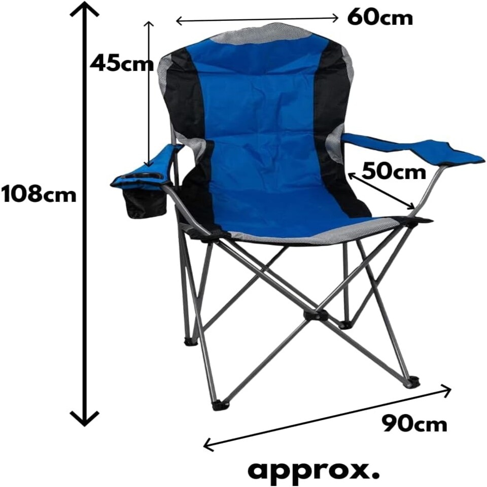 image 1 of Marco Paul Folding Camping Chairs Blue