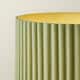 image 2 of ValueLights Lenny Moss Green Drum Lamp Shade Colour Drench Ribbed Fabric Midi Floor Lamp Green