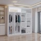 image 3 of Sliding wardrobes 4U Modern Full Mirror Sliding Door Wardrobe Multi Size (90-203cm) & Color Options | White | White 203cm
