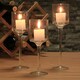 image 2 of Living and Home Set of 3 Glass Candlestick Holders Table Centrepiece
