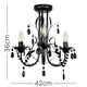 image 6 of ValueLights Odelia 3 Way Black Ceiling Light Chandelier