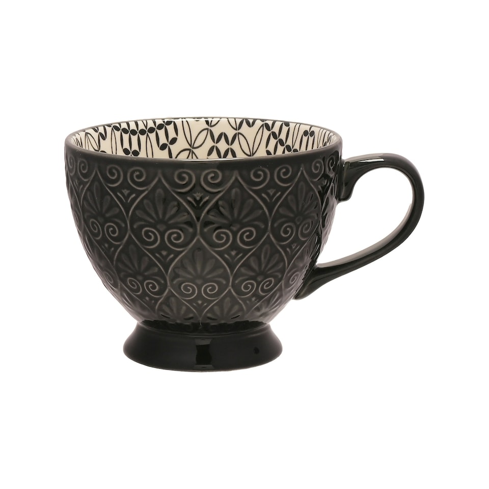 image 1 of Set of 4 Tea Cups Multi | Blue, Grey, Black