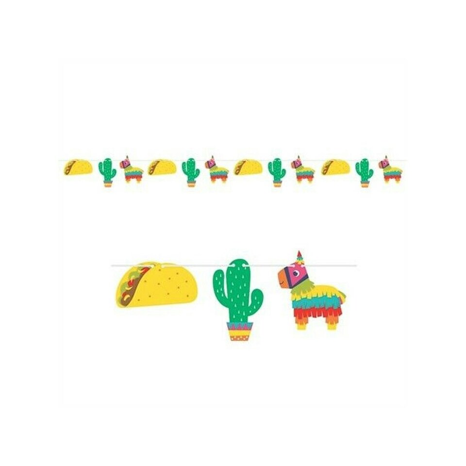 Creative Party Fiesta Fun Twine Shaped Banner - Multicoloured - One Size