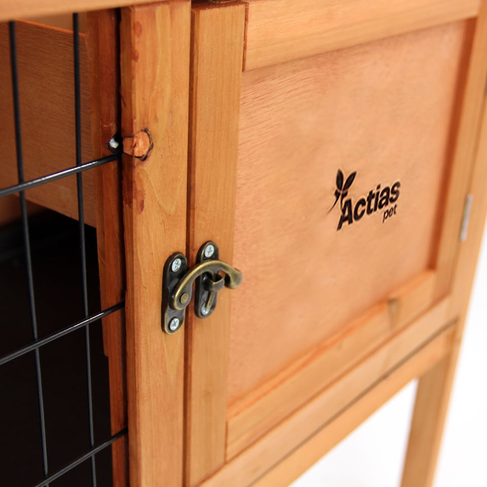image 1 of Actiaspet 4ft Wooden Rabbit Guinea Pig Hutch (Wood, 1 Tier)