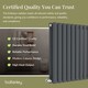 image 4 of Balterley Embrace Horizontal Double Panel Radiator | Grey | Anthracite | 1