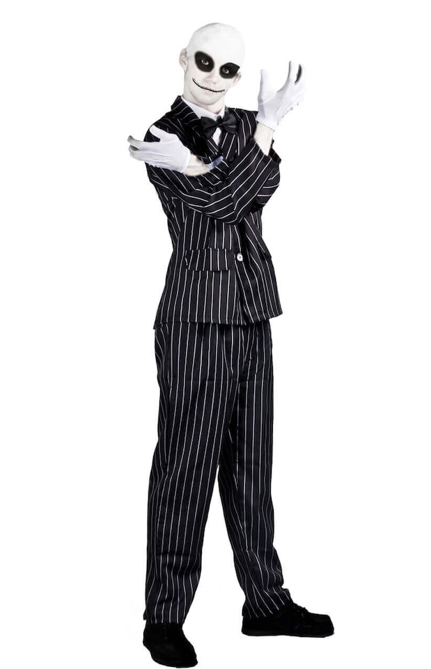 image 1 of Nightmare Mr Jack Halloween Costume | Black | M