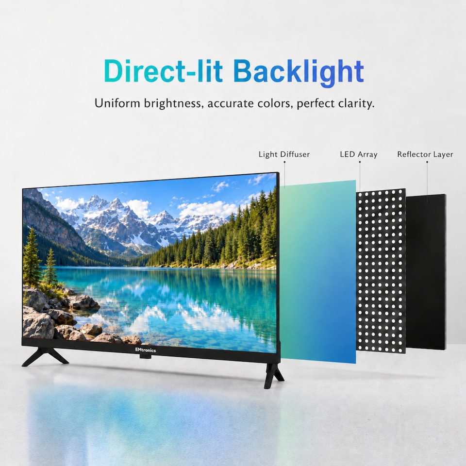 image 1 of EMtronics 40 Inch Full HD 1080p LED TV - EM40HDRADVD