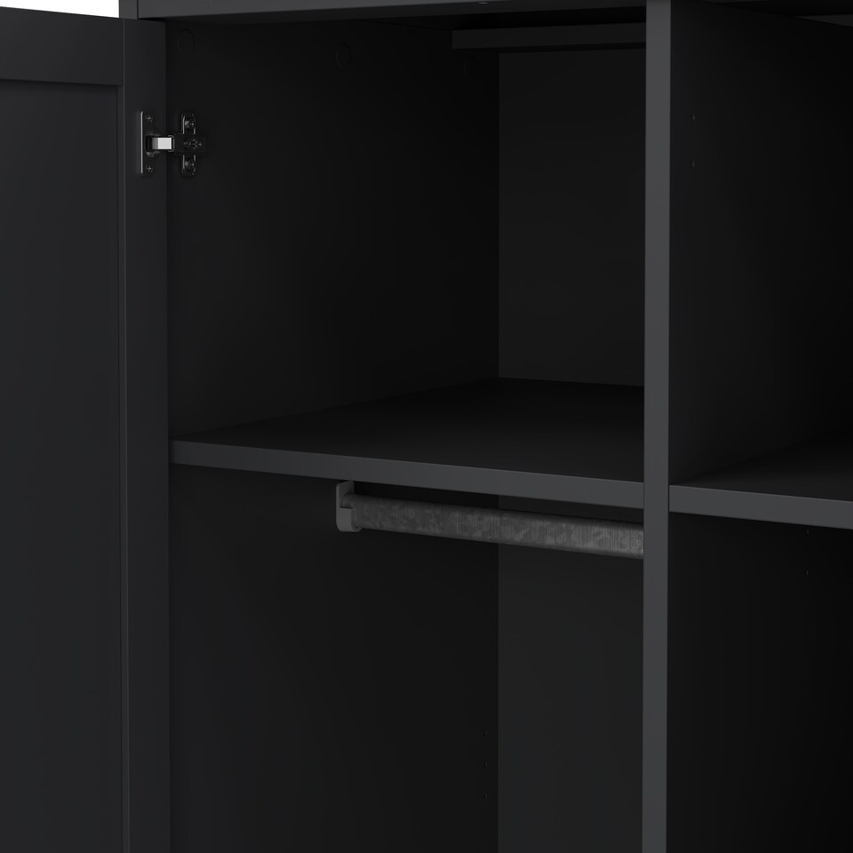 image 1 of Paris Wardrobe with 2 Doors in Matt Grey