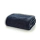 image 2 of Hazelwood Flannel & Sherpa Throw – 130x170cm Reversible Soft Fleece Blanket Grey | Navy