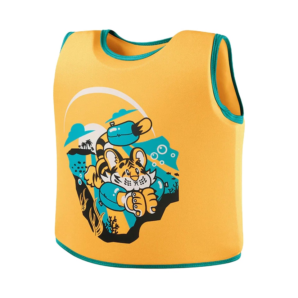 image 1 of Speedo Childrens/Kids Sea Squad Tiger Swim Vest - Orange/Aqua - 2-4 Years