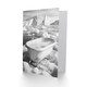 image 2 of Elegant Bathtub Polar Ice Cap Black White Surreal Birthday Greeting Card