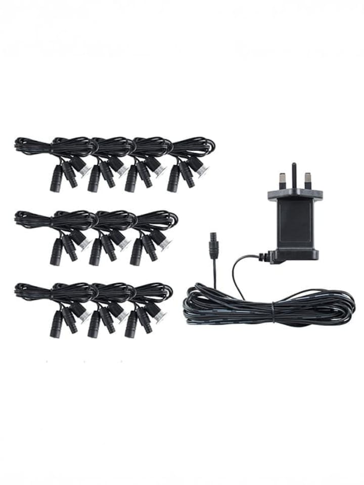 image 1 of ValueLights 10 Pack IP67 Rated 15mm White LED Round Decking Kitchen Plinth Lights Kit