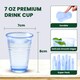 image 2 of ECONX 7oz Disposable Blue Vending Water Cooler Drinking Cups Plastic Strong Drinking Glasses 100pc