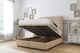 image 2 of Sloomy Harrington Pebble Plush Ottoman Bed Base With 26" Strutted Headboard 3' Single | Grey | Pebble | Single | 1
