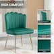 image 5 of HOMCOM Velvet-Feel Shell Accent Chair Home Bedroom Lounge Metal Legs Green