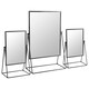 image 1 of Harbour Housewares 3pc Dressing Table Mirror Set - 2 Sizes - Black - Makeup Mirror Bathroom Mirror Vanity Mirror Tabletop Mirror | Black | Black | L - 50 x 32 x 16.5 CM | S - 39 x 22 x 15 CM | 2