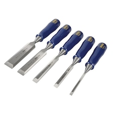 Irwin Marples M444 Blue Chip Bevel Edge Chisel - Multi Colour - Set of 5