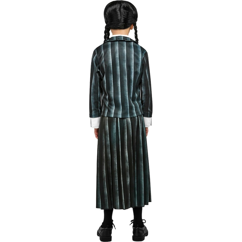 image 1 of Wednesday Girls School Uniform Costume - Black/White - 11-13 Years 11
