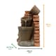 image 2 of Gardenwize Solar Corner Brick Wall Water Feature and Fountain Outdoor