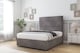 image 3 of Sloomy Texas Slate Naples Divan Bed Base No Drawers With 54 Inch Floor Standing Headboard | Grey | Slate | Single | 1