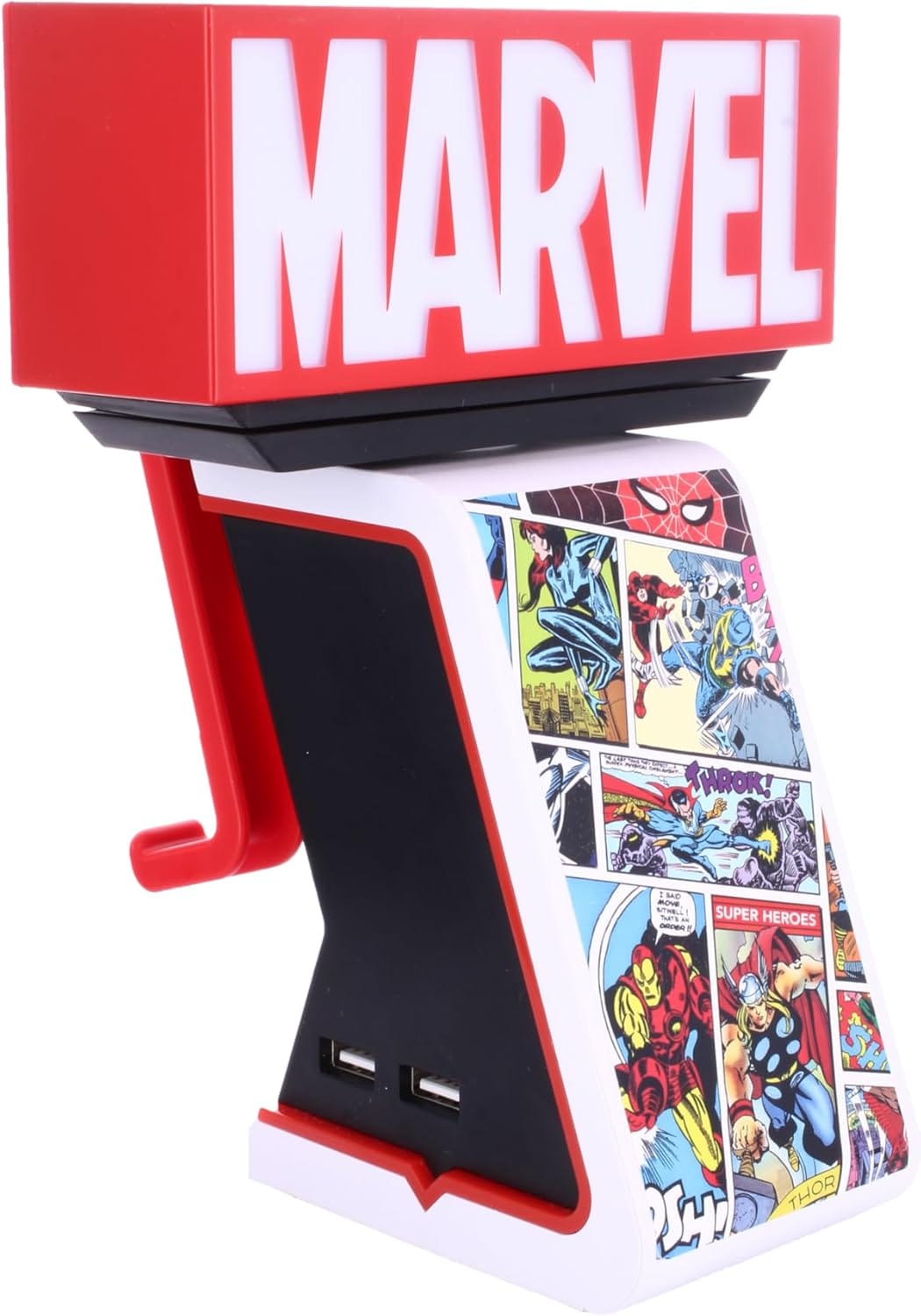Cable Guys Marvel Logo Light Up Ikon Phone And Device Charging Stand