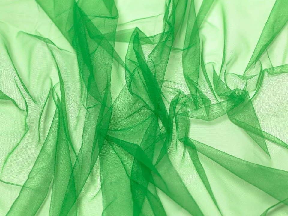 Minerva Core Range Green Dolce Vita Soft Italian Tulle Fabric for Bridal, Dressmaking, 150cm / 59" Wide - per metre