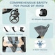 image 6 of AIYAPLAY Travel Stroller with Easy Folding, Lightweight Pushchair Grey