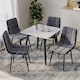 image 3 of 80cm Square Sintered Stone Top Dining Table | White | 1