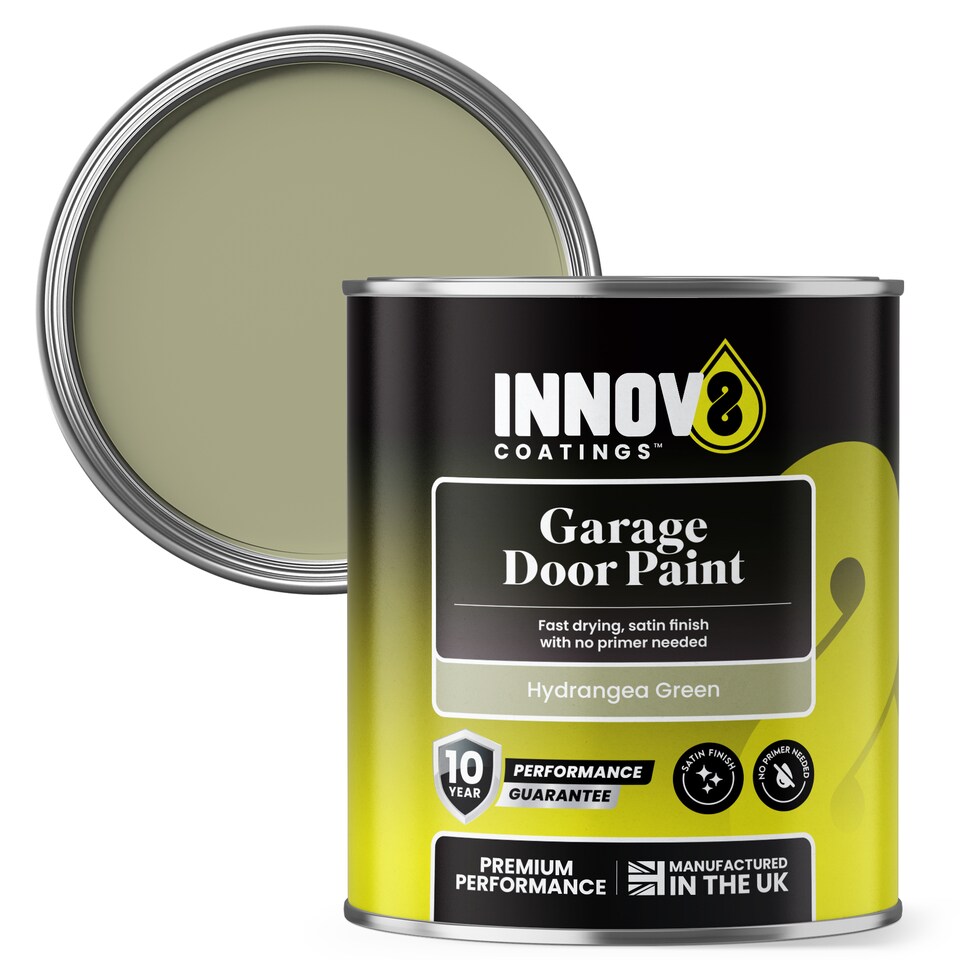 image 1 of Innov8 Coatings Garage Door Paint - 750 ml - Hydrangea Green - Satin Finish - 10 Year Guarantee | Green | Hydrangea Green | 750ml | 1