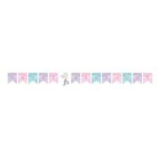 Creative Converting Twine Mermaid Happy Birthday Banner - Pink/Purple/Blue - One Size