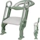 image 1 of Straame Toddler Toilet Ladder Seat- Portable Children Potty Training Chair (Green - White)