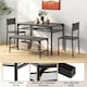 image 4 of COSTWAY 4-piece Dining Set Table with Chairs & Bench Grey Grey
