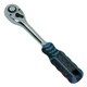 image 1 of 1/2in Drive Straight Headed Ratchet 90 Teeth Quick Release With Rubber Grip
