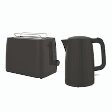 Hamilton Beach Kettle & Toaster Set, Stealth, 1.7L Kettle & 2 Slot Toaster - Black