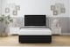 image 1 of Sloomy Lancaster Black Plush Divan Bed With Mattress No Drawers With 54" Floor Standing Headboard & 12" Matching Footboard 2'6 Small Single | Black | Black | Small Single | 1