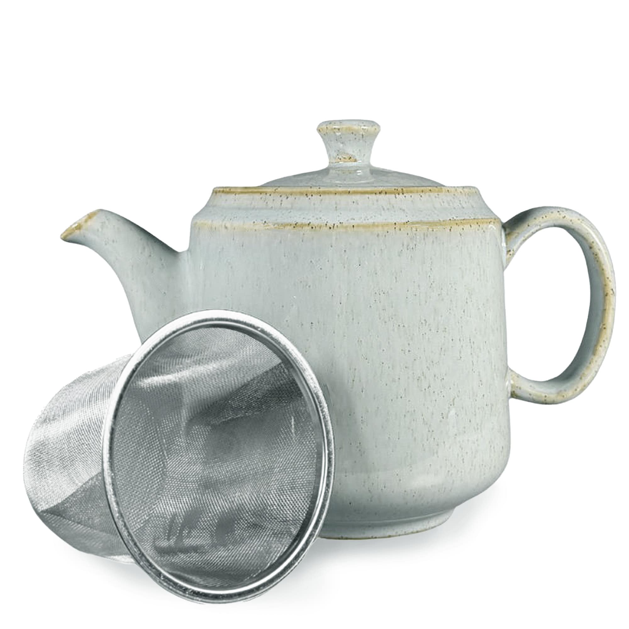 Scandi Home Frederiksberg Duck Egg Blue Artisan Glaze Ceramic 1L Infuser Teapot