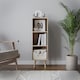 image 3 of 3-Tier Cube Display Cabinet with Scandinavian Legs | Brown | Oak & Beech | 1