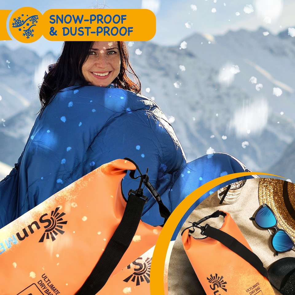 image 1 of SUNMER Waterproof Dry Bag with IPX8 Phone Case - Roll-Top, Adjustable Strap, 5L/10L/20L/30L