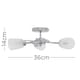 image 5 of ValueLights Kavio Polished Silver Semi-Flush Light & Bulb | Chrome