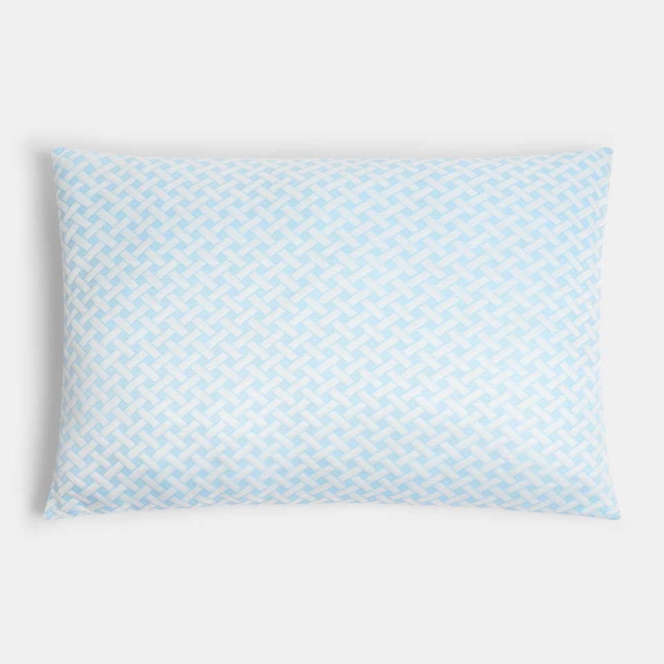 image 1 of OHS Cooling Pillow Orthopaedic Cushion Head Neck Support | Blue | Blue/White